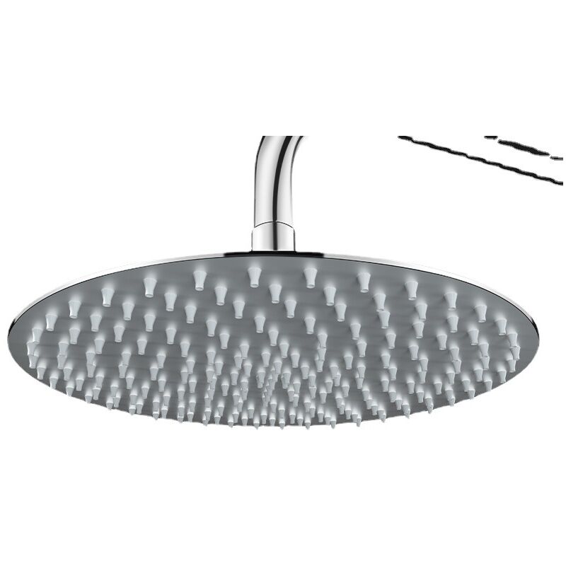 foto del prodotto soffione doccia rotondo da 10 pollici, soffione doccia in acciaio inossidabile, soffione doccia a risparmio idrico, acciaio inossidabile 304,