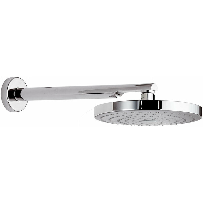 foto del prodotto soffione doccia tondo 20cm in abs con braccio a parete mariani cromato