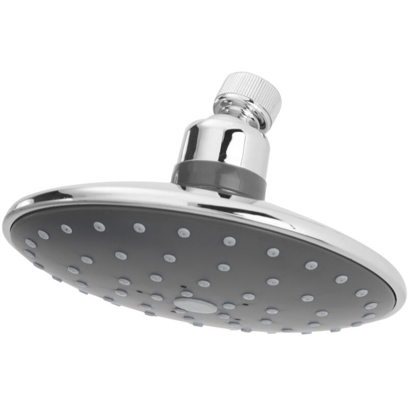 foto del prodotto soffione doccia tondo con ugelli in caucciu e finitura cromo