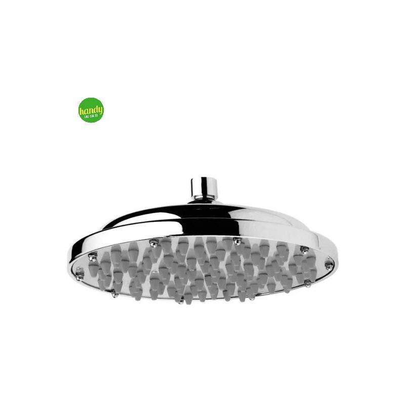 foto del prodotto soffione doccia tondo in abs cromato getto effetto pioggia 23 cm - 1 getto - 1 2' remer