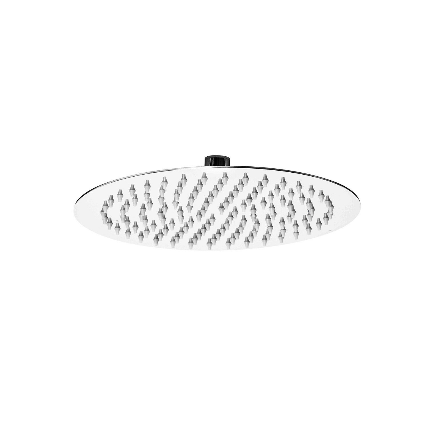 foto del prodotto soffione doccia tondo in acciaio inox diametro 35 cm effetto pioggia con ugelli anticalcare ultrasottile