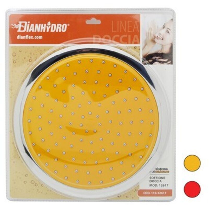 foto del prodotto soffione doccia tondo modello 12617 diam. 228 rosso