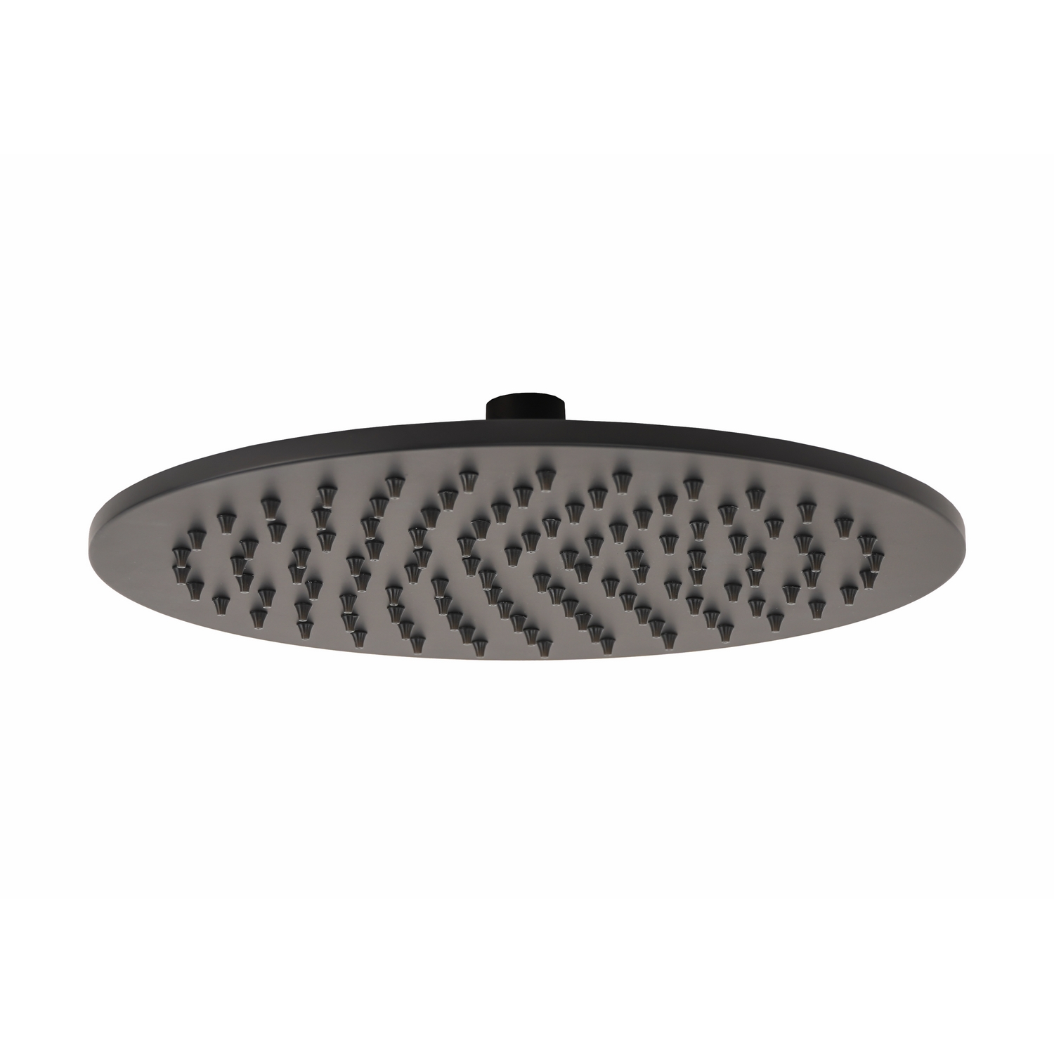 foto del prodotto soffione doccia tondo nero opaco in acciaio inox 18 10 ss aisi 304 verniciato 30 mod. seven round