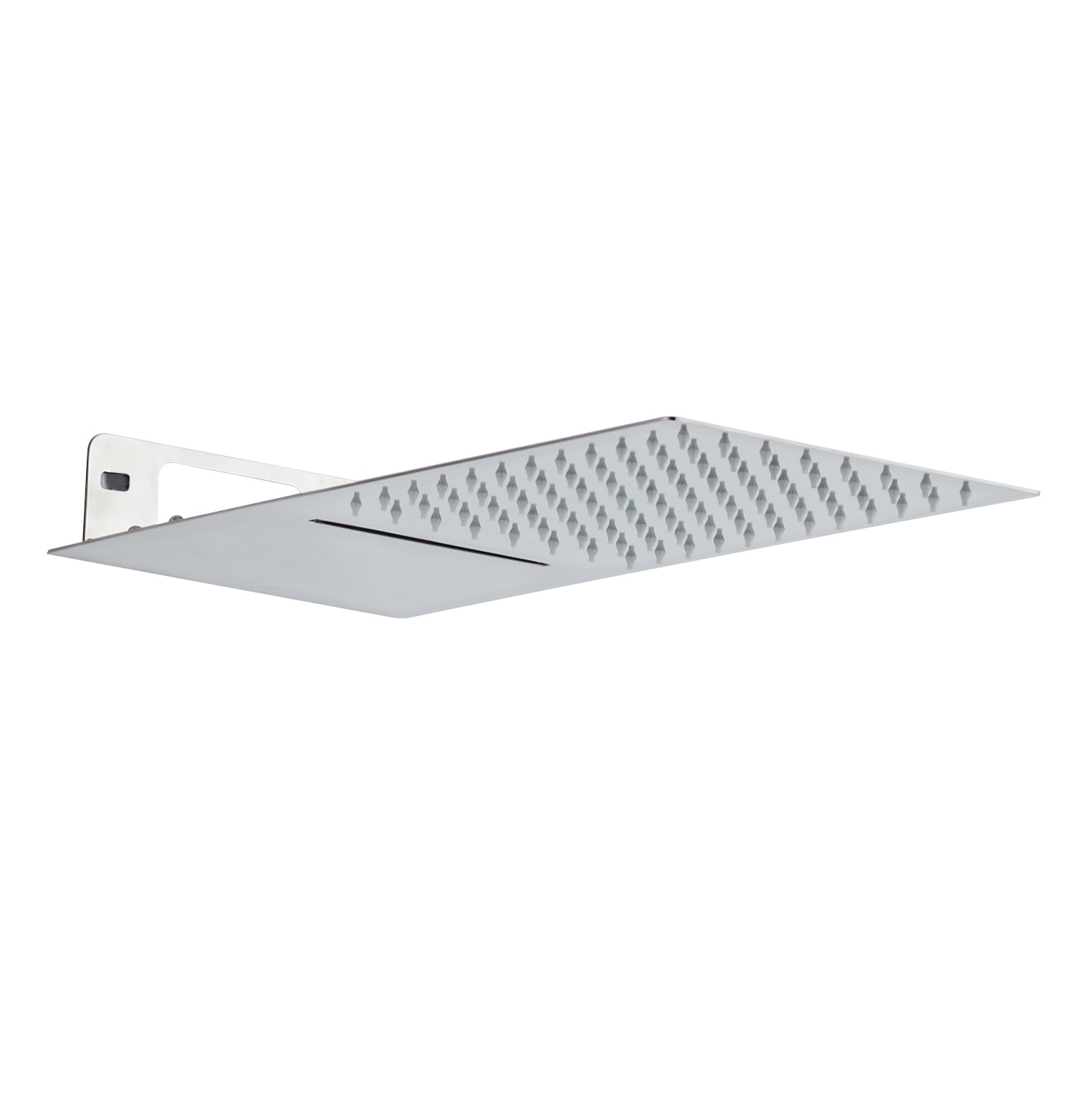 foto del prodotto soffione doccia ultraslim a lama doppia funzioni quadro acciaio inox lucido 3840c dallas cromato