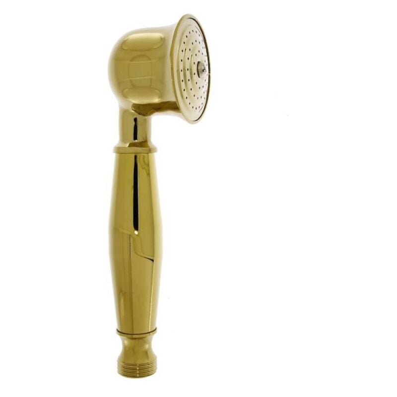 foto del prodotto soffione doccia vintage nostalgico ottone placcato oro