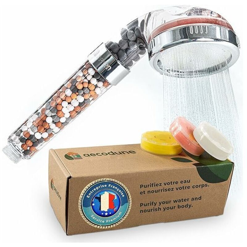 foto del prodotto soffione doccia xl alla vitamina c premium con filtro dell acqua doccia anticalcare, elimina il 99 di cloro e altro bellezza e purezza filtro