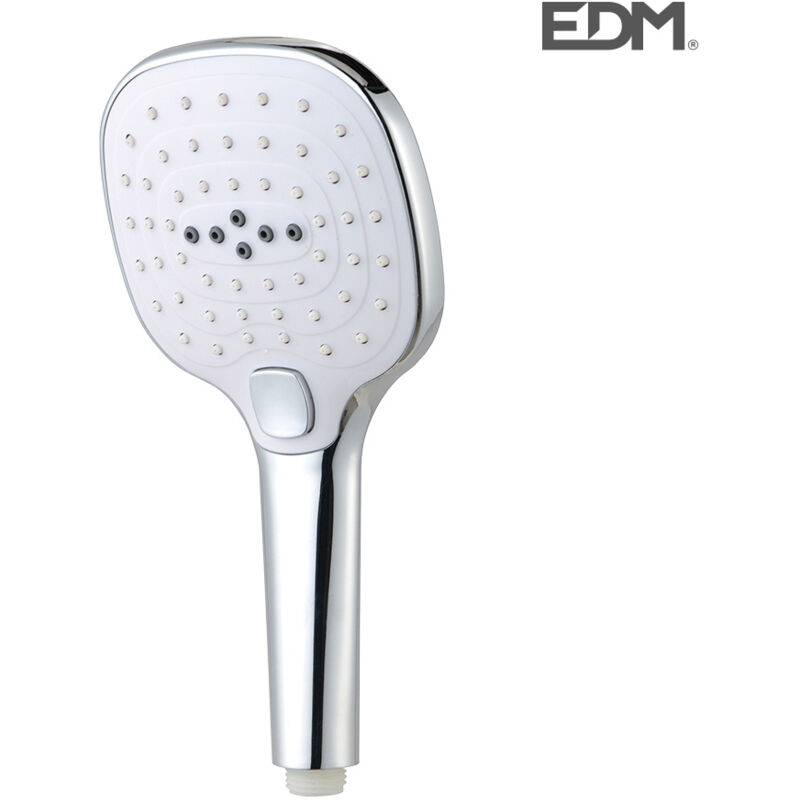 foto del prodotto soffione edm 01332 abs quadrato cromato 12 x 3,1 x 24,5 cm