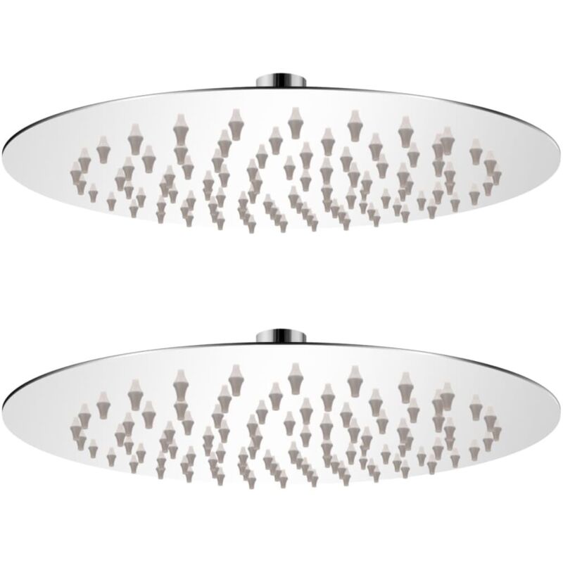 foto del prodotto soffione per doccia a pioggia 2 pz acciaio inossidabile 20 cm - vidaxl