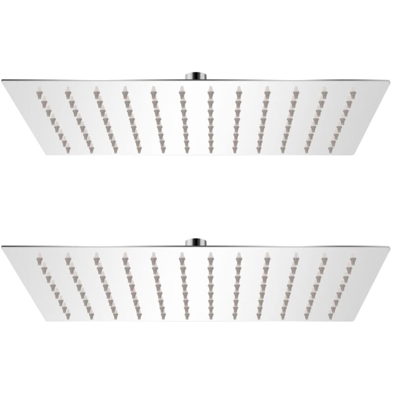 foto del prodotto soffione per doccia a pioggia 2 pz acciaio inossidabile 20x30cm - vidaxl