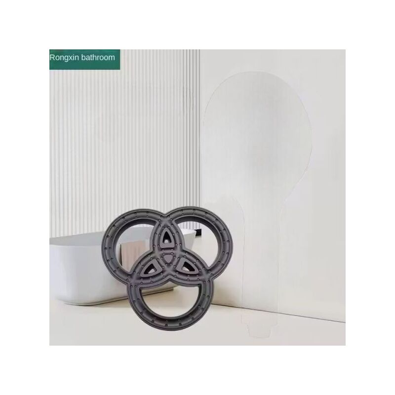 foto del prodotto soffione per doccia da bagno 3 anelli in abs doccetta multigetto nero 87516