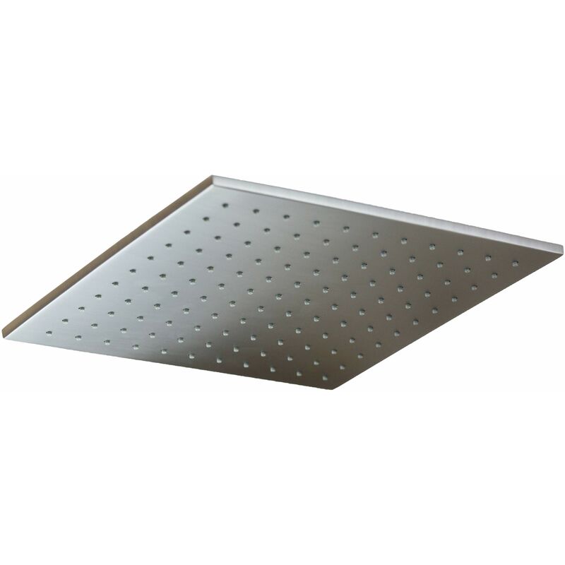 foto del prodotto soffione quadrato 200 x 200 colore acciaio spazzolato paffoni syncro zsof075st steel looking