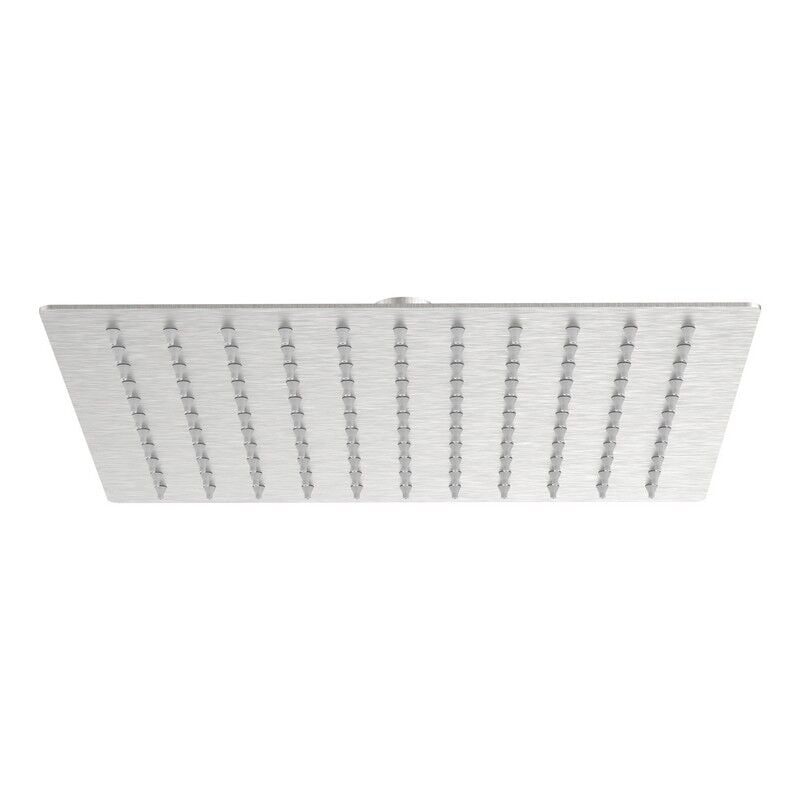 foto del prodotto soffione quadrato 25 x 25 cm acciaio spazzolato serie giove