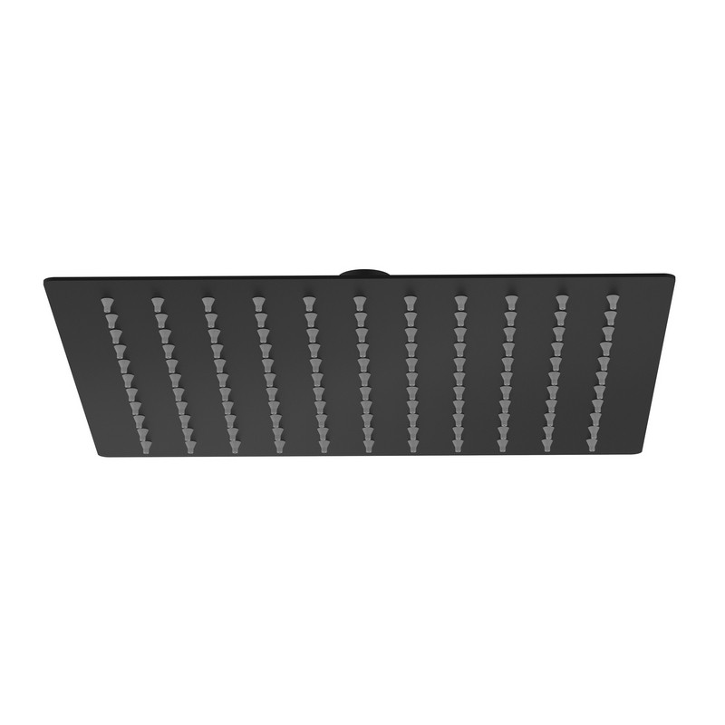 foto del prodotto soffione quadrato 25 x 25 cm nero opaco serie giove