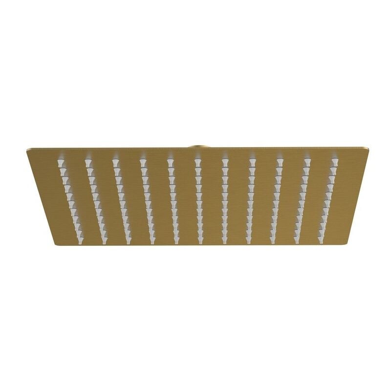 foto del prodotto soffione quadrato 25 x 25 cm oro opaco serie giove
