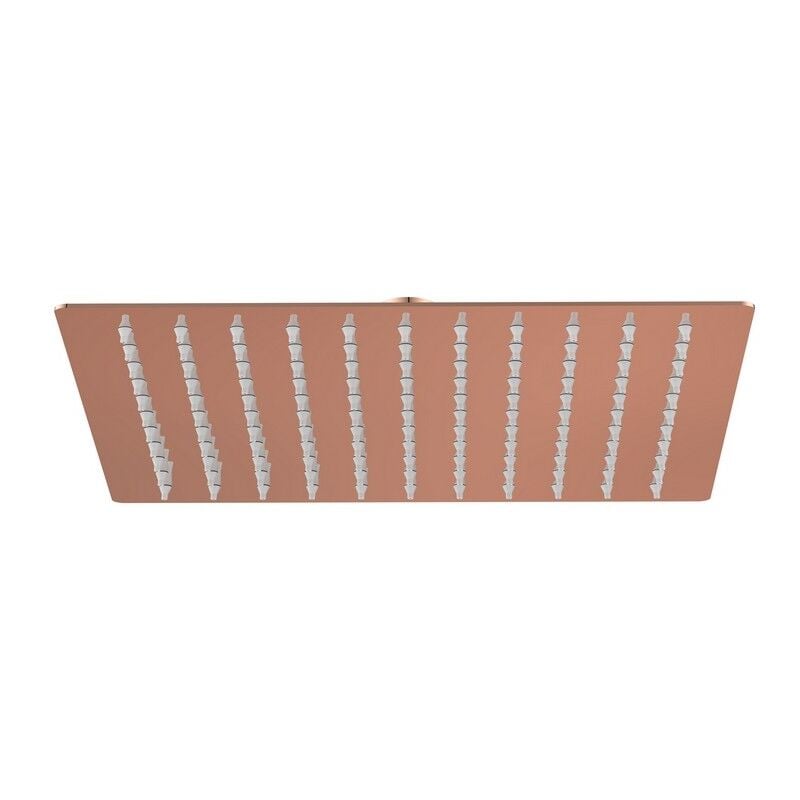 foto del prodotto soffione quadrato 25 x 25 cm rame lucido serie giove