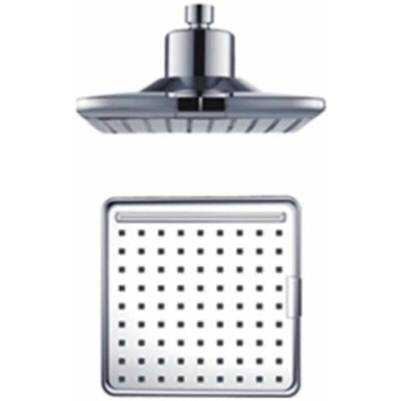 foto del prodotto soffione quadrato con luce led e 2 getti cm 10,4x20x20 sined soffionedoccia led 4