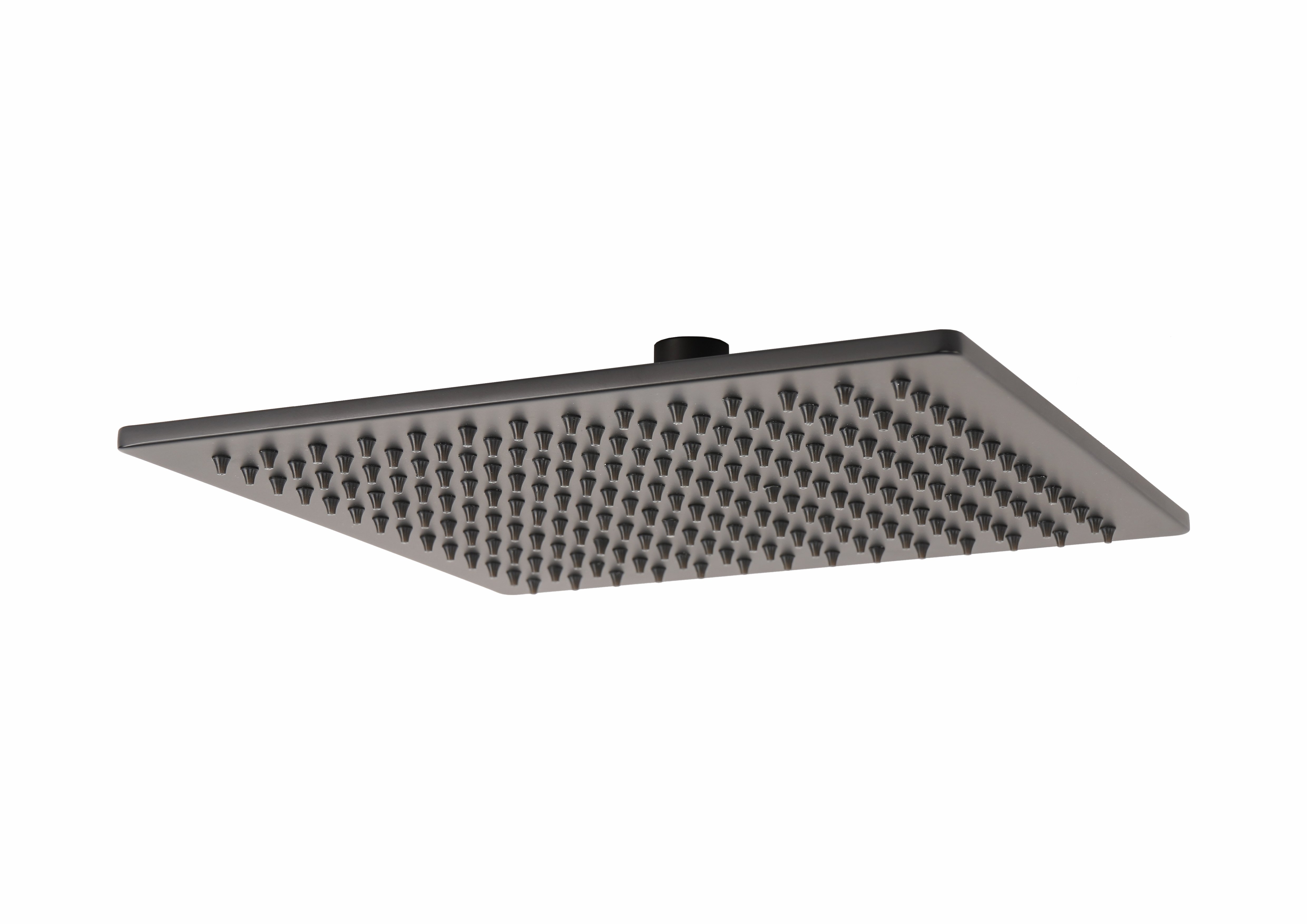 foto del prodotto soffione quadrato nero opaco 25x25