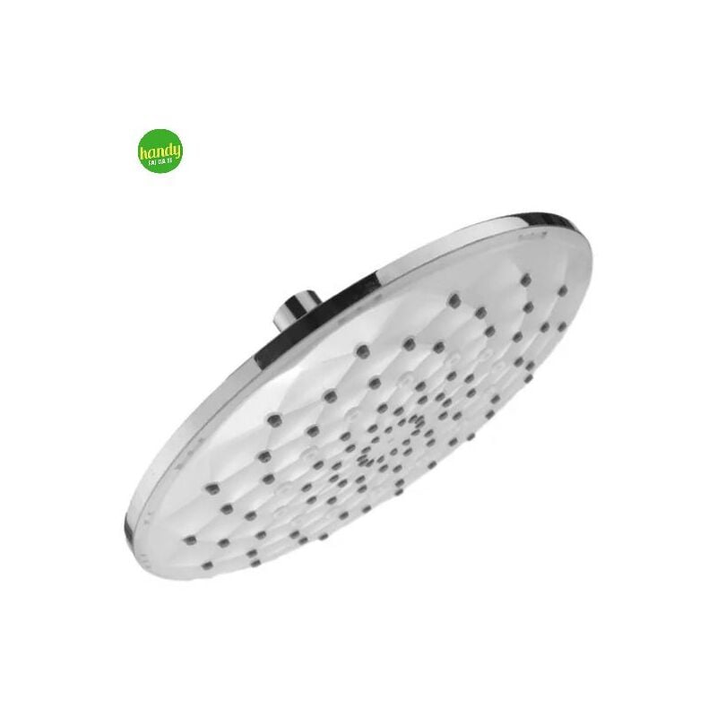 foto del prodotto soffione tondo ambra bathroom flower in abs cromato e bianco 1 2 22,5 x 22,5 cm