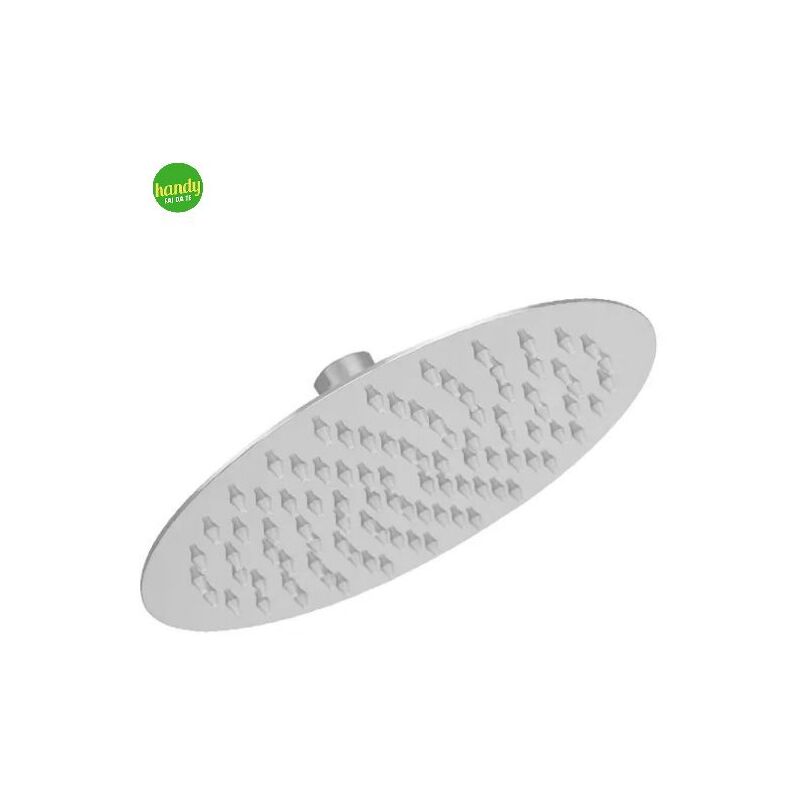 foto del prodotto soffione tondo piatto ambra bathroom lush in acciaio 20 cm