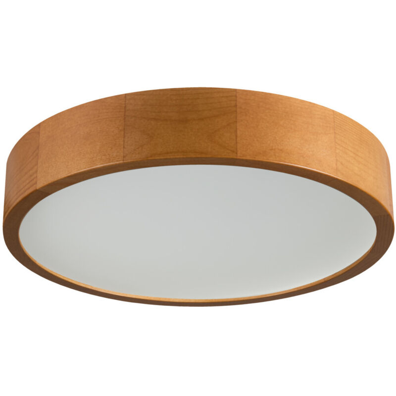 foto del prodotto soffitto rotondo legno vetro led e27 375 mm oro quercia kanlux giasmino