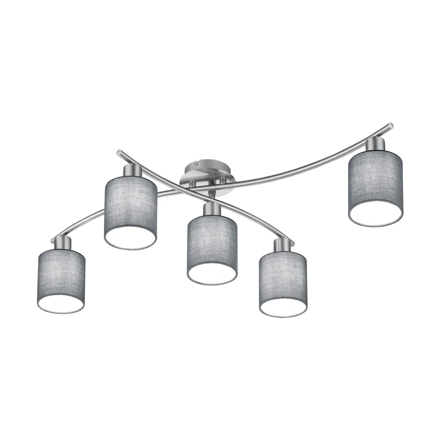 foto del prodotto soffitto soffitto 5 luci piccolo schermo grigio