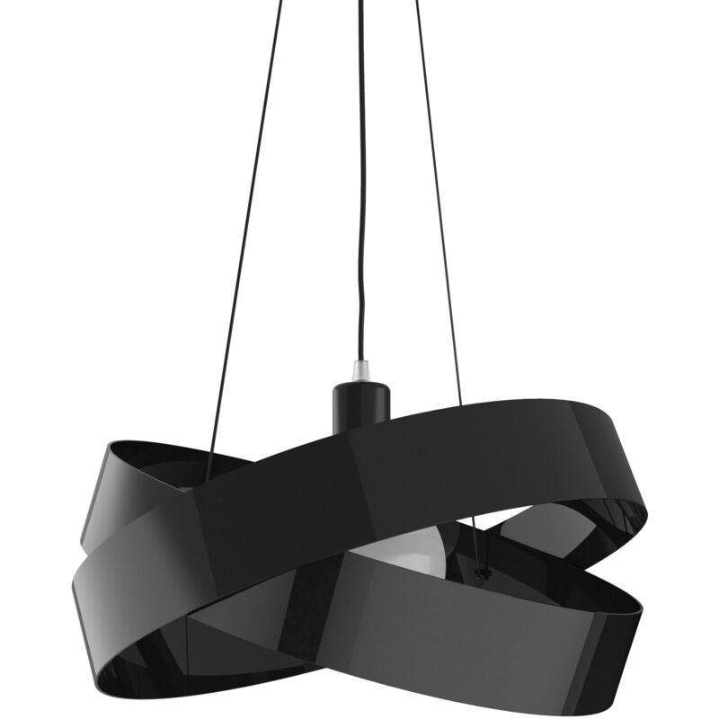 foto del prodotto soft sospensione, 1x e27, max 42w, metallo, nero lucido, d40cm lumicom