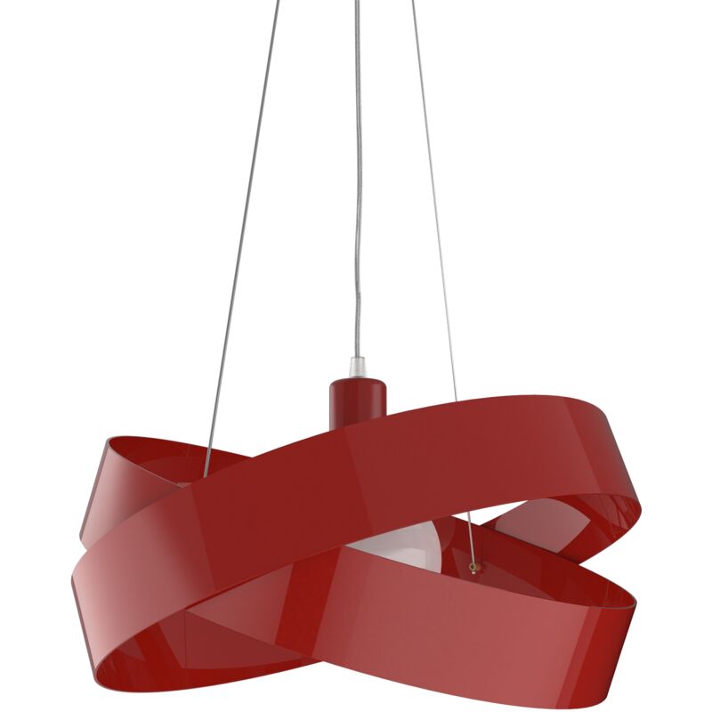 foto del prodotto soft sospensione, 1x e27, max 42w, metallo, rosso lucido, d40cm lumicom