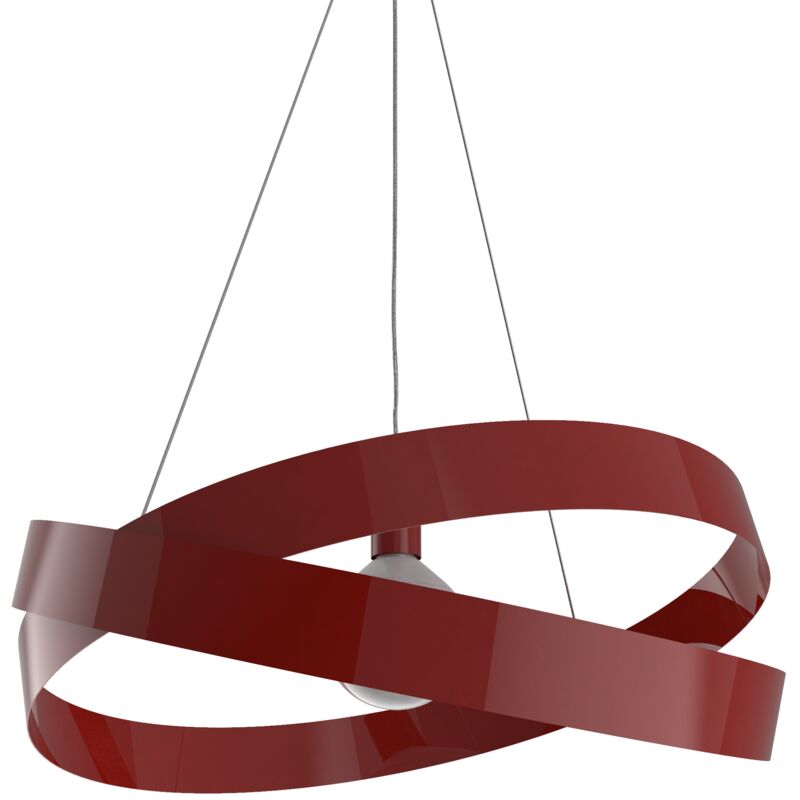 foto del prodotto soft sospensione, 1x e27, max 42w, metallo, rosso lucido, d60cm lumicom