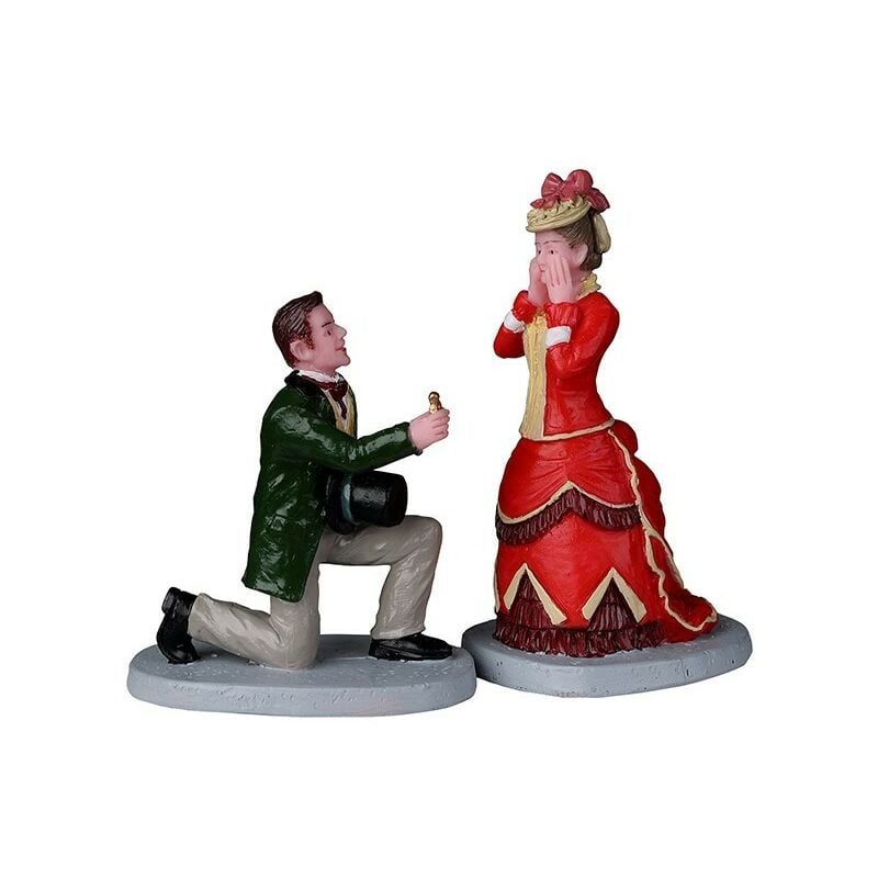 foto del prodotto soggetto proposta di matrimonio set 2 natale natalizio 22141 lemax