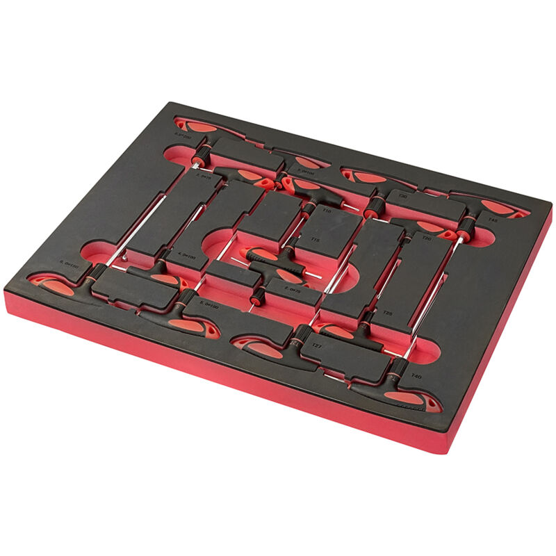 foto del prodotto sogi assortimento di 15 utensili ter 07 chiavi maschio esagonale bombate chiavi maschio torx con impugnatura