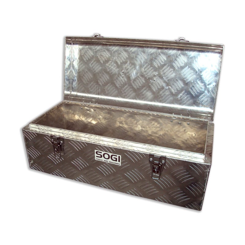 foto del prodotto sogi baule portautensili ble 58 porta attrezzi cassone pick up in alluminio 575 x 245 x 220 h mm