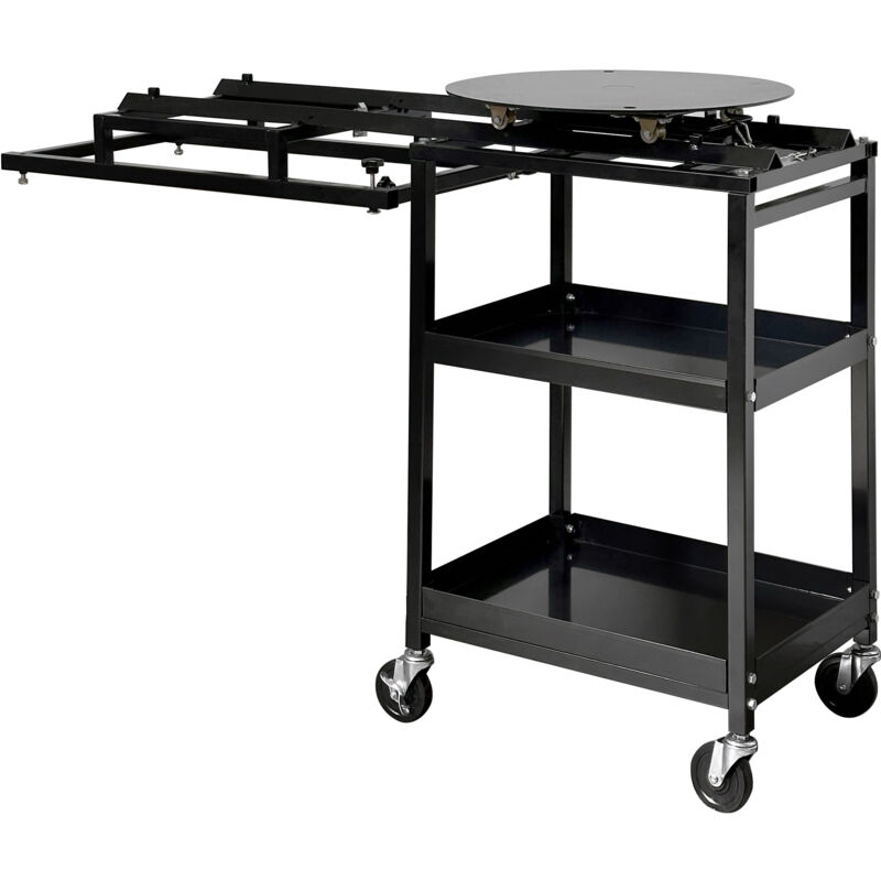 foto del prodotto sogi - carrello con tavola girevole cr-gr-120 - per sabbiatrice s-120 - 2 ripiani - altezza 1000 mm - tavola ø 460 mm
