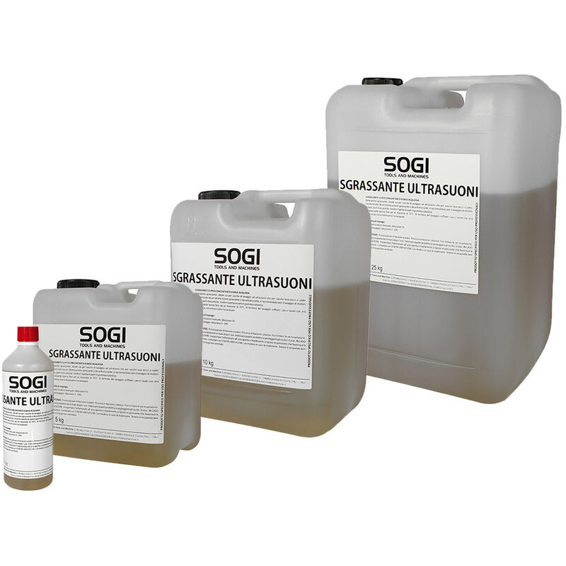 foto del prodotto sogi liquido sgrassante per vasca ultrasuoni formato 1 l, 5 kg, 10 kg o 25 kg, formato1 l