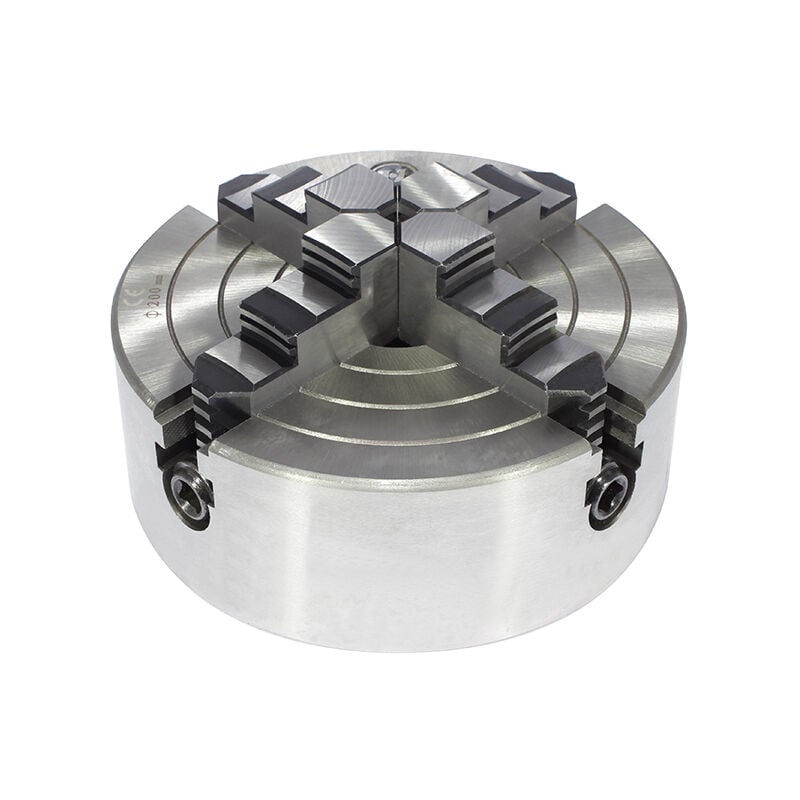foto del prodotto sogi mandrino a 4 griffe indipendenti diametro 200 mm camlock per tornio