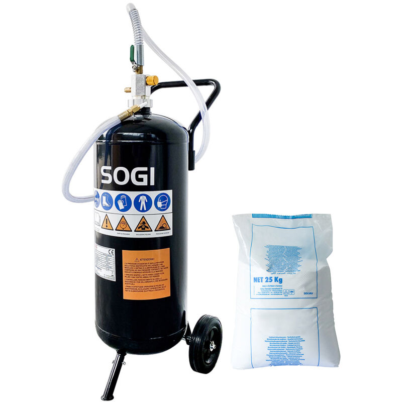 foto del prodotto sogi sabbiatrice portatile sps 7 26.5 l 6.2 bar sacco 25 kg di bicarbonato di sodio grana 300 500