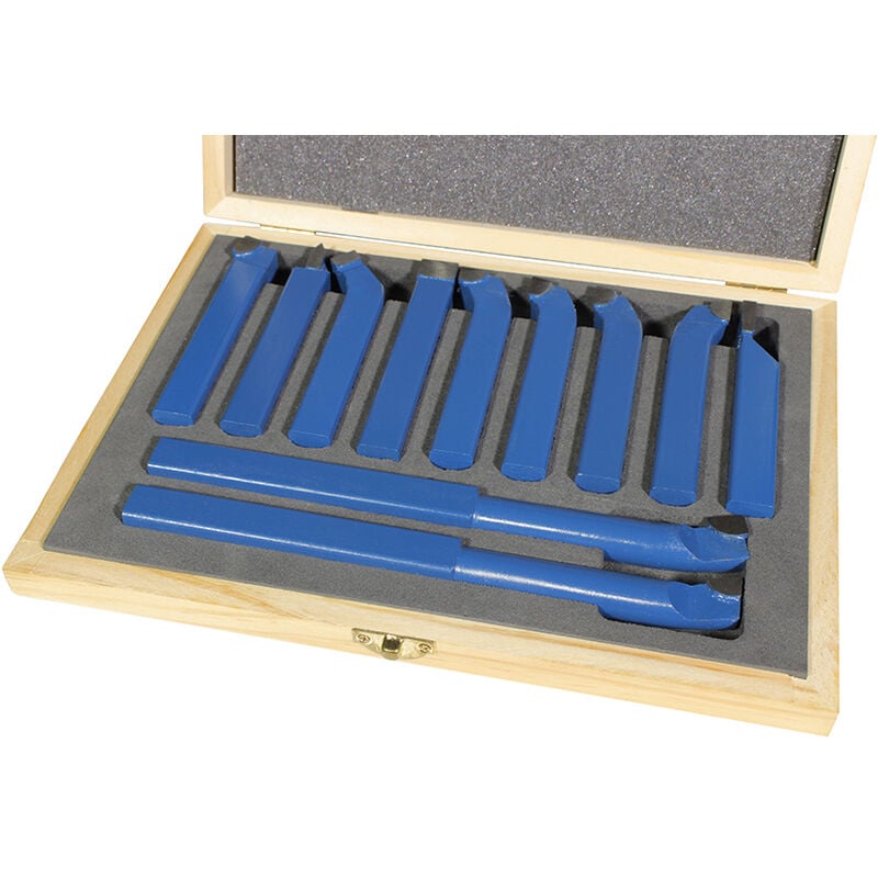 foto del prodotto sogi - utensile utensili brasati per tornio troncatore set 11 pz stelo da 16 mm ubr-16