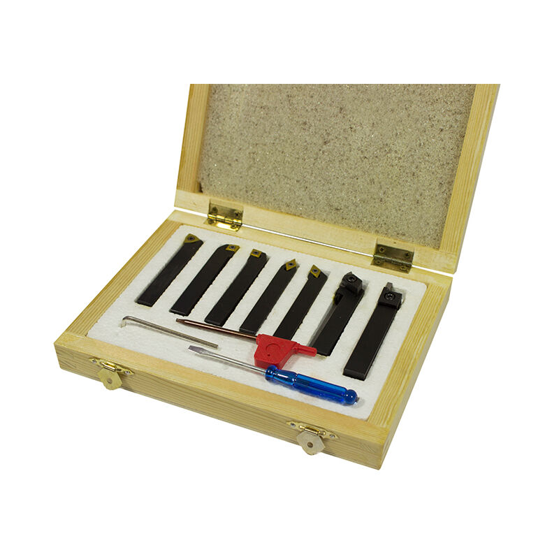 foto del prodotto sogi utensili tornio a inserto placchetta 7 pz 10 mm troncatore finitore sgrossatore bareno upl 07
