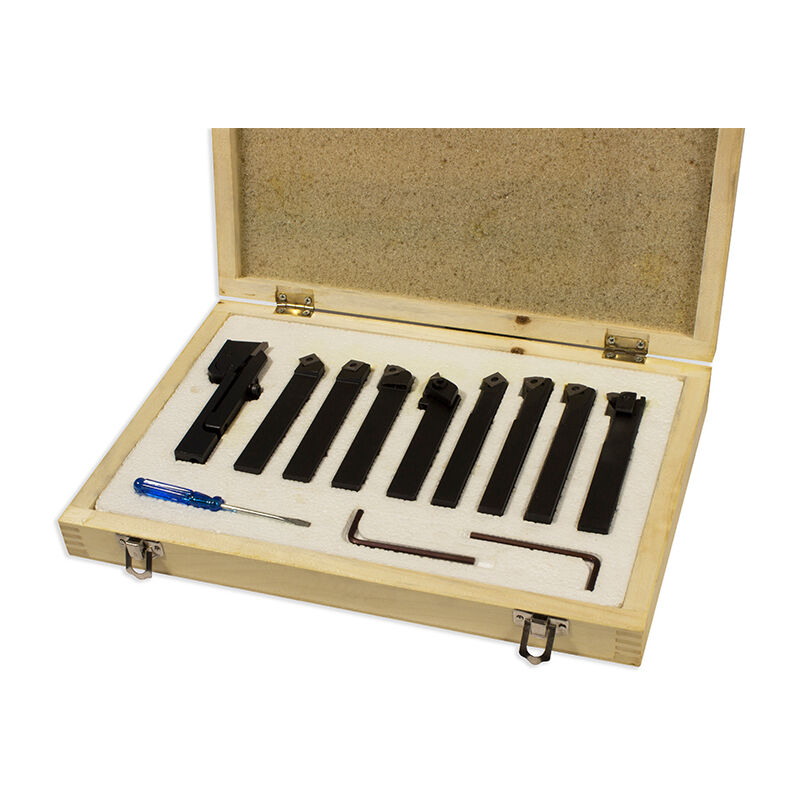 foto del prodotto sogi utensili tornio a inserto placchetta 9 pz 12 mm troncatore finitore sgrossatore bareno upl 09
