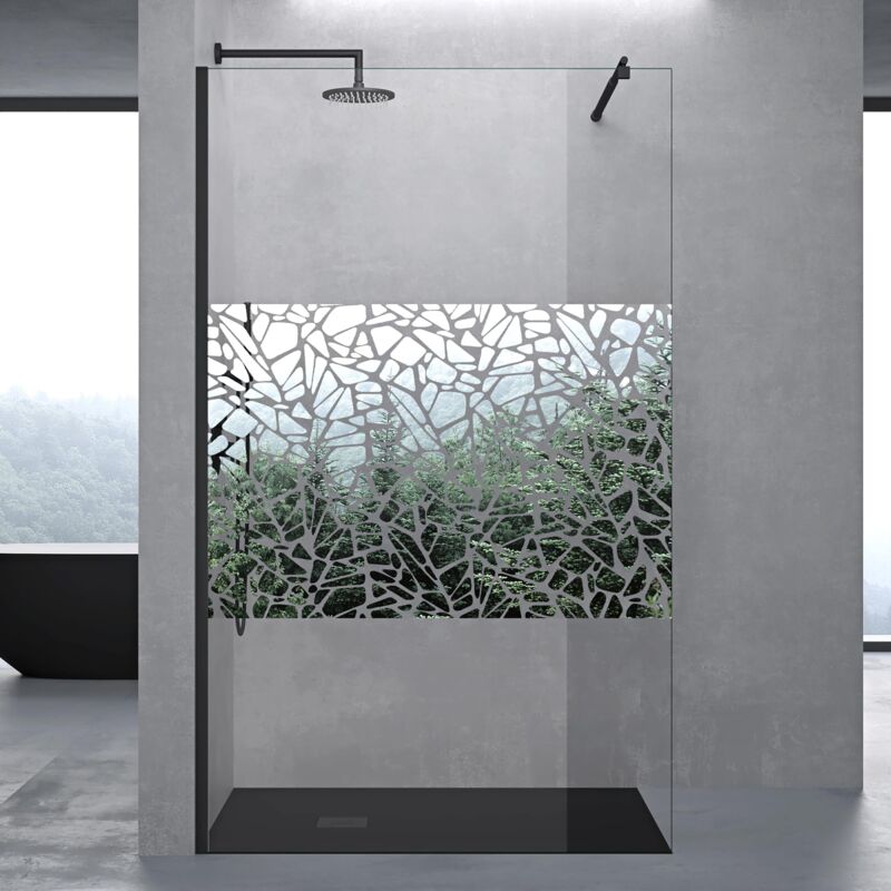foto del prodotto sogood doporro box doccia walk in 80x200cm, parete doccia anticalcare in vetro di sicurezza 10mm con braccio sostegno telescopico mmbr1 in acciaio