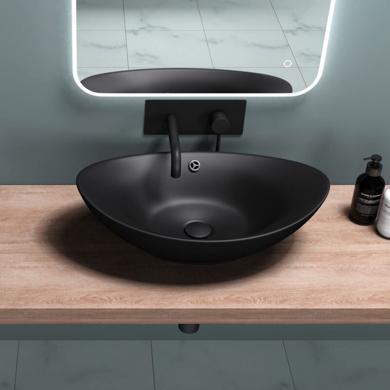 foto del prodotto sogood doporro piletta di scarico, set di pilette per lavabo valvola push up pu04, nero