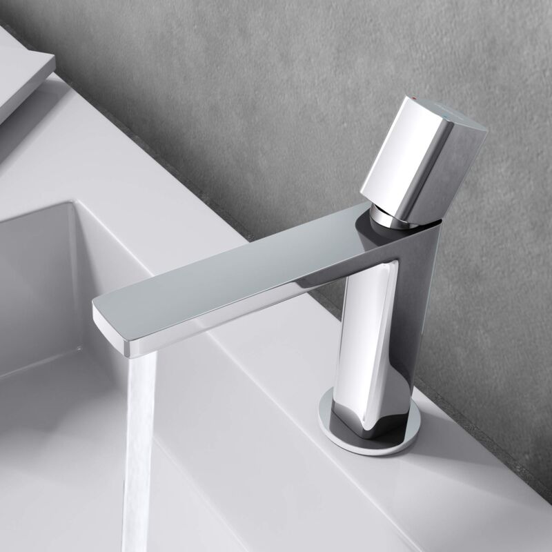 foto del prodotto sogood doporro rubinetto bagno 19,6cm, miscelatore bagno lavabo lavandino wao 7901 argento