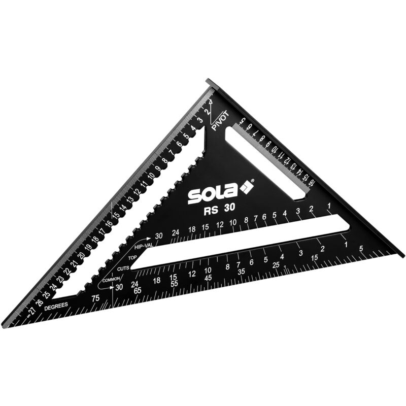 foto del prodotto sola rs 30 5 in 1 angolo di arresto 30 cm robusto angolo di falegnameria in alluminio con scala metrica angolo multifunzione righello,