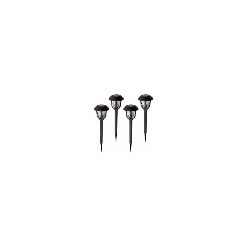 foto del prodotto solar beacon set di 4 luci solari decorative per giardino luce calda 