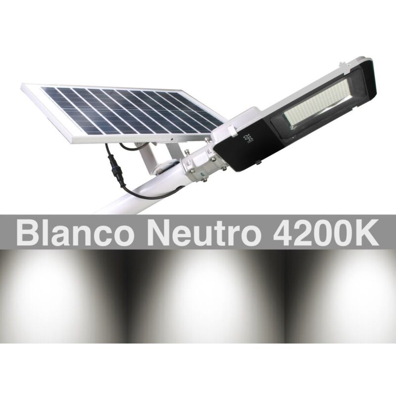 foto del prodotto solar fairola 2500 lumens 200w pannello orientabile 4200k esterno ion litio pannello da 25w ladola led solar jandei