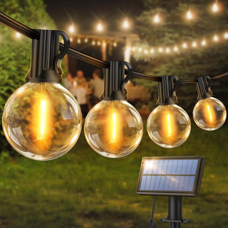 foto del prodotto solar gartenlicht girlande f r den au enbereich f r terrasse, terrasse, hochzeit, party energieklasse d 15,2 m, 25 1