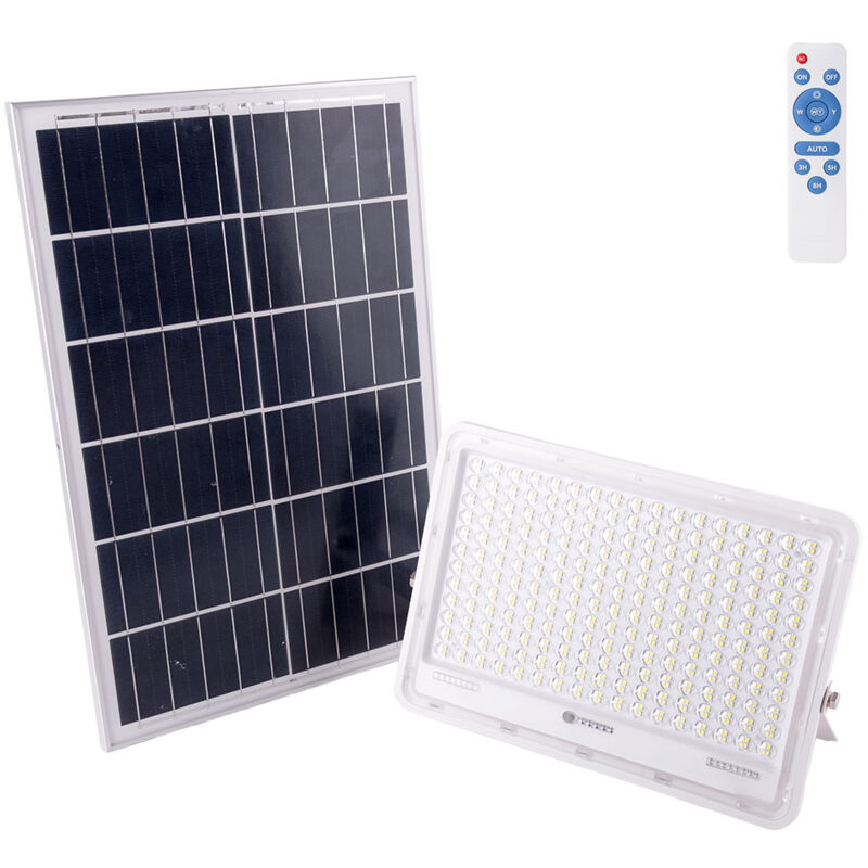 foto del prodotto solare led floodlight 300w 6500k pannello 6v 25w battery 3.2v 20000mah remote control ho solarefl 300w 02 