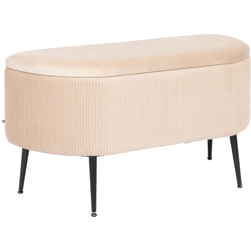 foto del prodotto solaro panca in velluto beige 100x40cm atmosphera cr ateur d int rieur