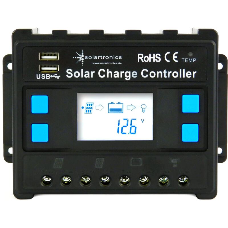 foto del prodotto solartronics regolatore di carica 12 v 24 v, blu, 20 a, 30 a, 40 a, 50 a, 60 a, regolatore di carica solare, pv 60 a 