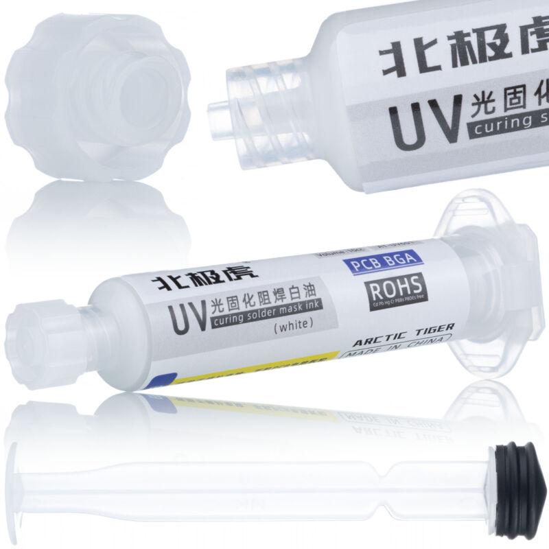 foto del prodotto soldermask bianco 10 ml con stantuffo