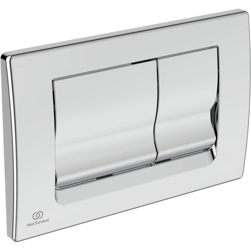 foto del prodotto solea m1, piastra di comando meccanica wc, placca di azionamento per cassette di risciacquo doppio scarico, cromato ideal standard